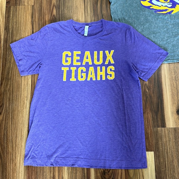 Vintage LSU T-Shirts 2 for 1 Price Purple(Large) & Gray(Medium) - Picture 2 of 3